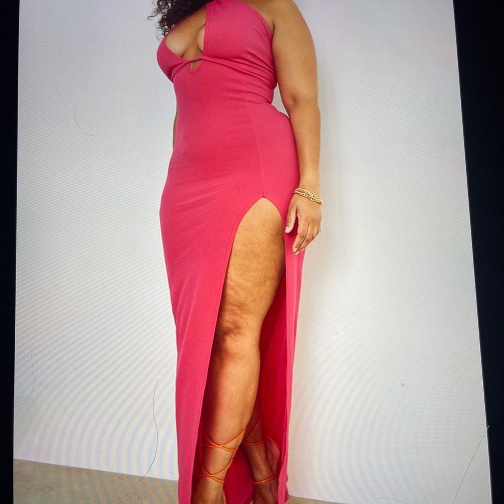 PRETTY LITTLE THINGS PINK DRESS SIZE 14 worn once